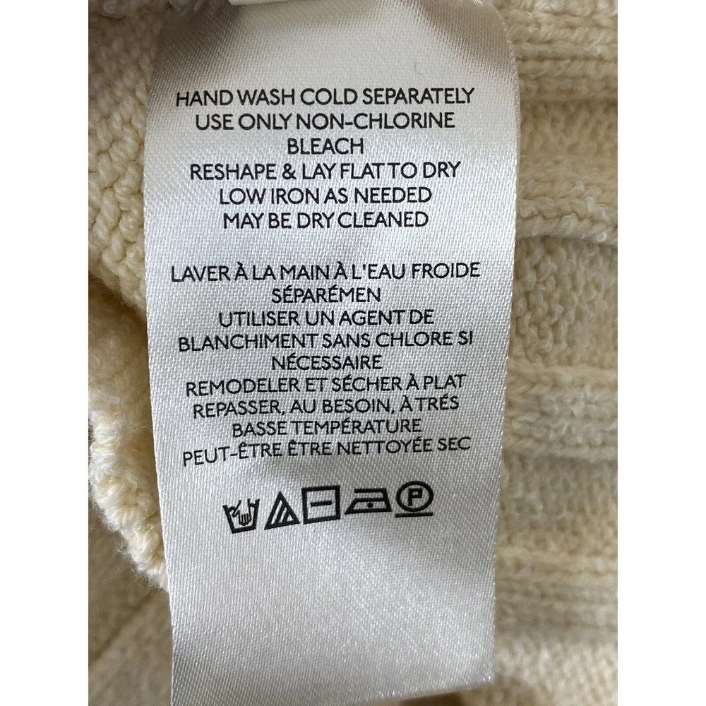 Free People Womens Street Fair Tunic Slightly Oversized Sweater Ivory Size Small